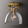 Machinist Glass Cloche Flush Mount