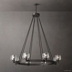 Demaret Sculpted Crystal Round Chandelier 48"