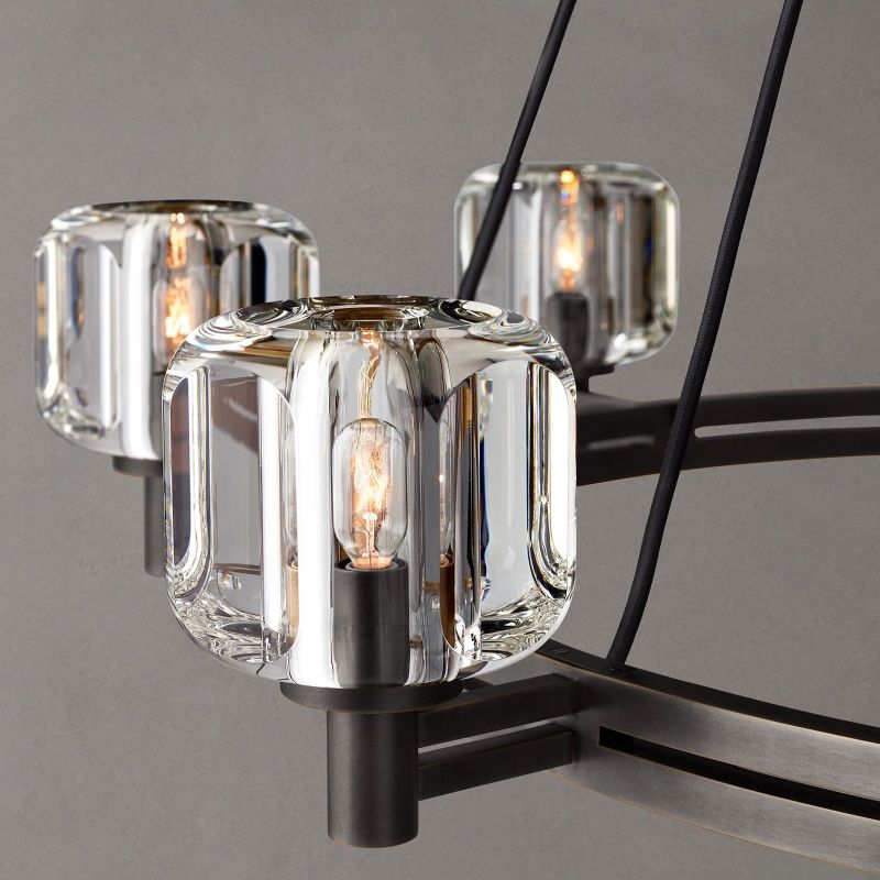 Demaret Sculpted Crystal Round Chandelier 48"