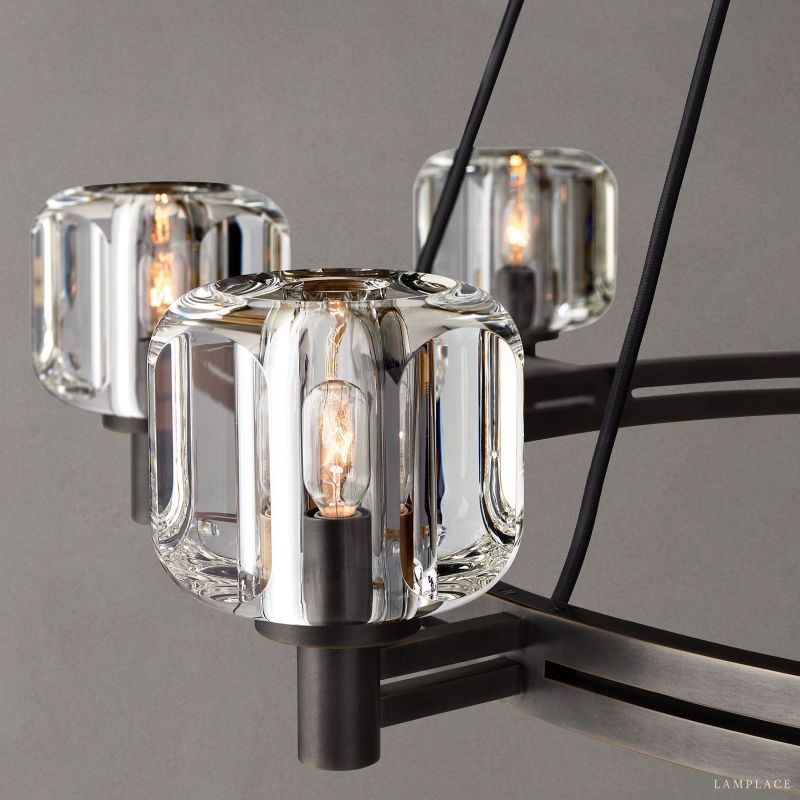 Demaret Sculpted Crystal Round Chandelier 48"