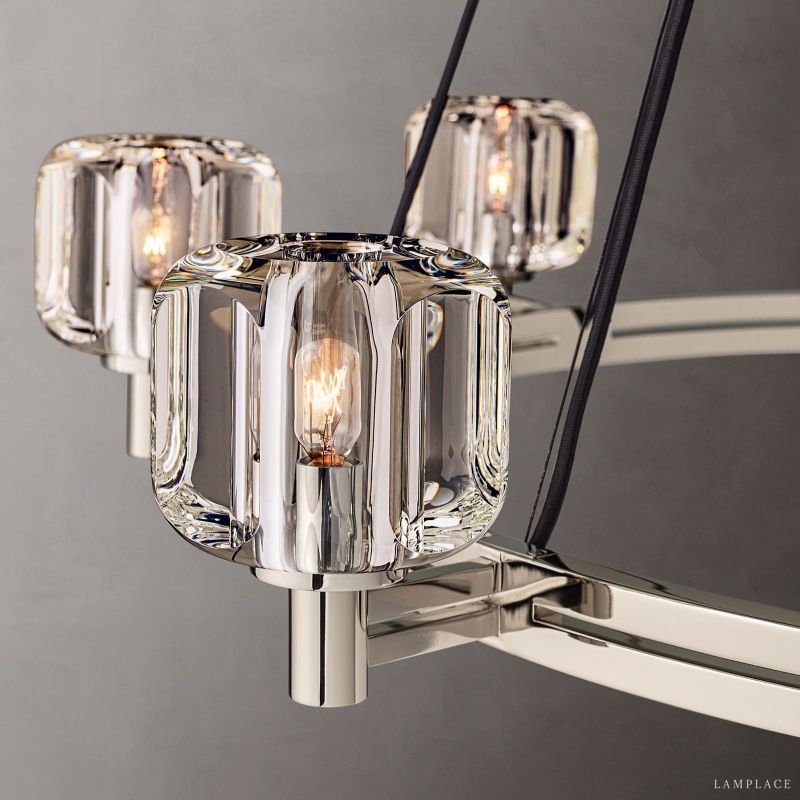 Demaret Sculpted Crystal Round Chandelier 48"