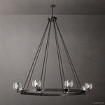 Demaret Sculpted Crystal Round Chandelier 60"