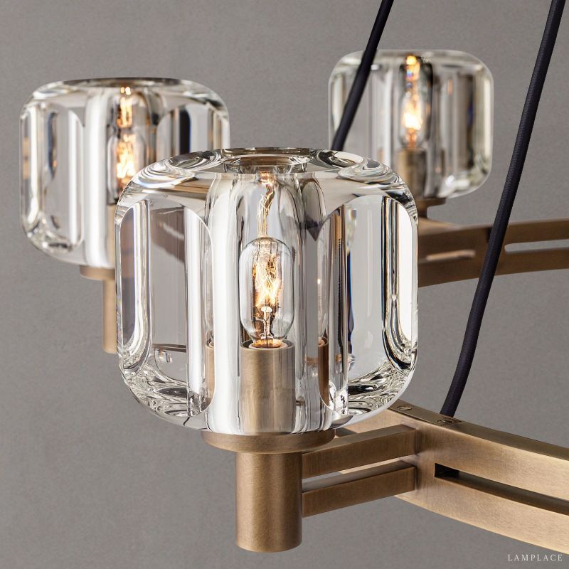 Demaret Sculpted Crystal Round Chandelier 60"