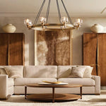Demaret Sculpted Crystal Round Chandelier 48"
