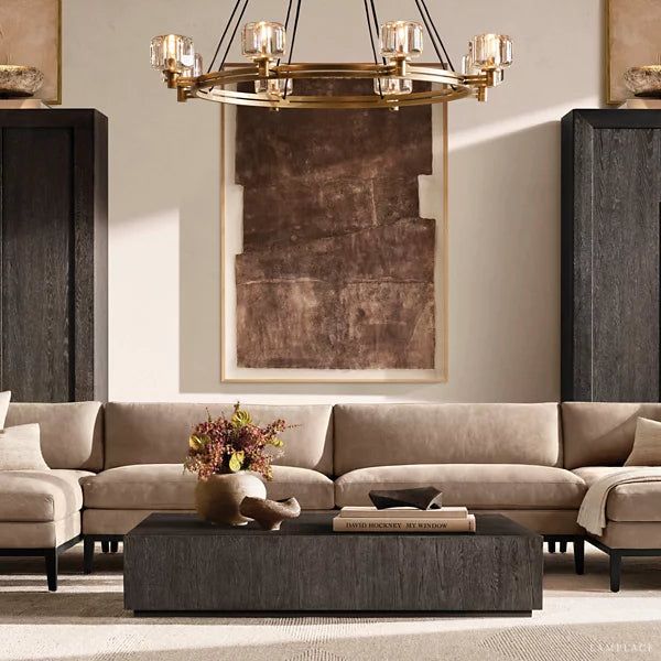 Demaret Sculpted Crystal Round Chandelier 60"
