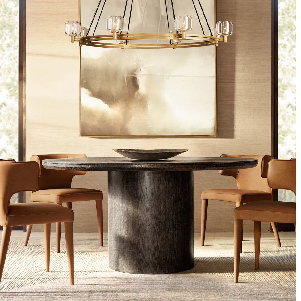 Demaret Sculpted Crystal Round Chandelier 60"