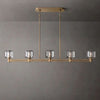 Demaret Sculpted Crystal Linear Chandelier 54"