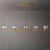 Demaret Sculpted Crystal Linear Chandelier 54"