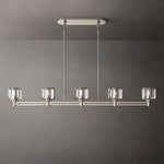 Demaret Sculpted Crystal Linear Chandelier 54"