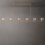 Demaret Sculpted Crystal Linear Chandelier 72"