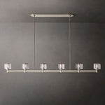 Demaret Sculpted Crystal Linear Chandelier 72"