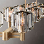 Demaret Sculpted Crystal Linear Chandelier 72"