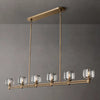 Demaret Sculpted Crystal Linear Chandelier 72"