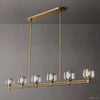 Demaret Sculpted Crystal Linear Chandelier 72"