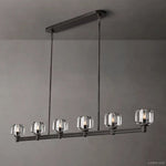 Demaret Sculpted Crystal Linear Chandelier 72"