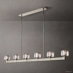 Demaret Sculpted Crystal Linear Chandelier 72"