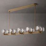 Demaret Sculpted Crystal Double Linear Chandelier 54"