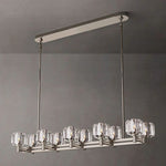 Demaret Sculpted Crystal Double Linear Chandelier 54"