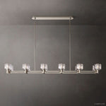 Demaret Sculpted Crystal Double Linear Chandelier 72"