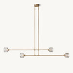 Demaret Sculpted Crystal Mobile Linear Chandelier 54"