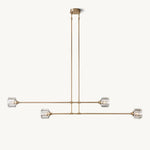 Demaret Sculpted Crystal Mobile Linear Chandelier 54"