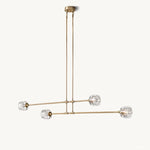 Demaret Sculpted Crystal Mobile Linear Chandelier 54"