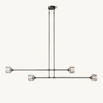 Demaret Sculpted Crystal Mobile Linear Chandelier 72"