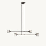 Demaret Sculpted Crystal Mobile Linear Chandelier 54"