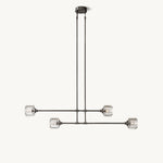 Demaret Sculpted Crystal Mobile Linear Chandelier 54"