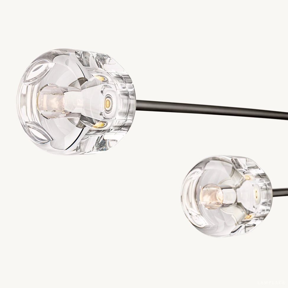 Demaret Sculpted Crystal Mobile Linear Chandelier 54"