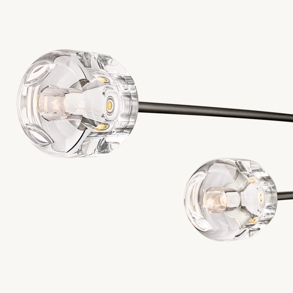 Demaret Sculpted Crystal Mobile Linear Chandelier 72"