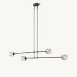 Demaret Sculpted Crystal Mobile Linear Chandelier 54"