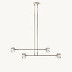 Demaret Sculpted Crystal Mobile Linear Chandelier 54"