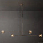 Demaret Sculpted Crystal Mobile Linear Chandelier 54"