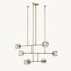 Demaret Sculpted Crystal Mobile Round Chandelier 48"