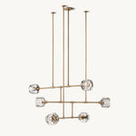 Demaret Sculpted Crystal Mobile Round Chandelier 48"