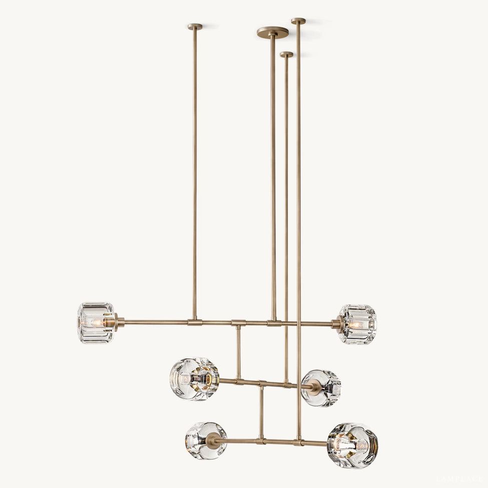 Demaret Sculpted Crystal Mobile Round Chandelier 48"