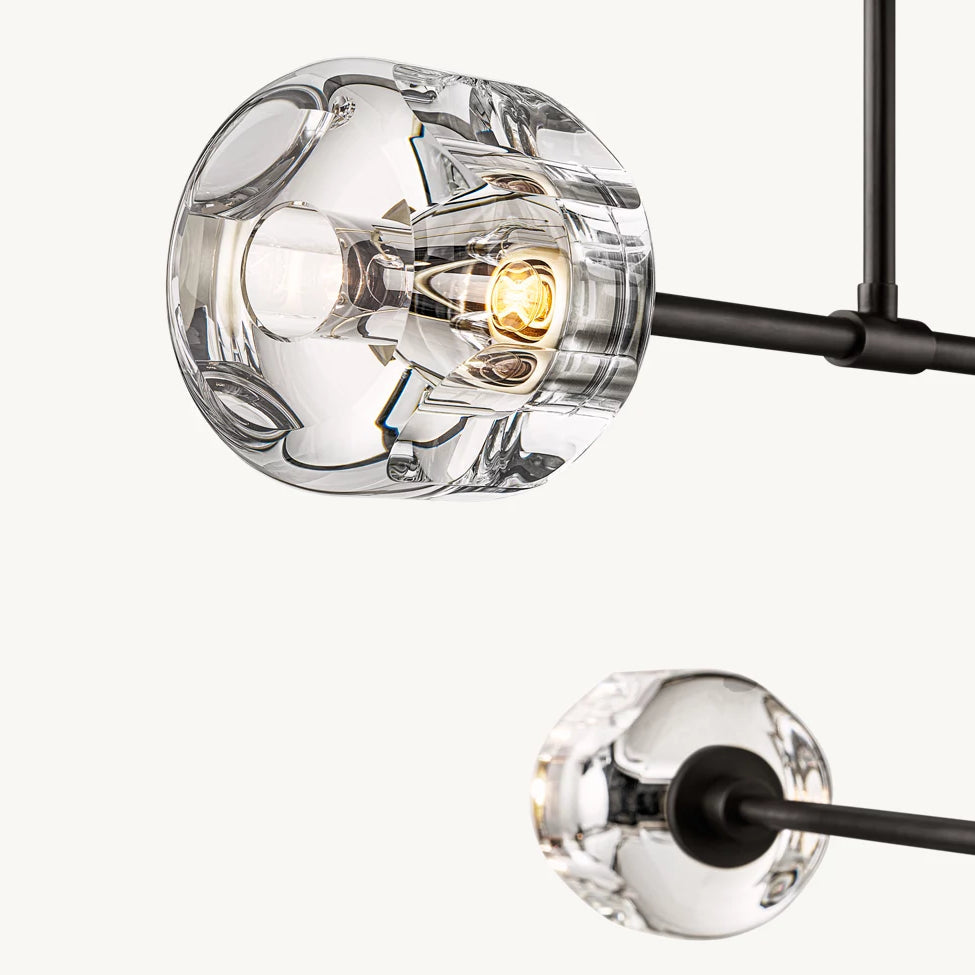 Demaret Sculpted Crystal Mobile Round Chandelier 48"