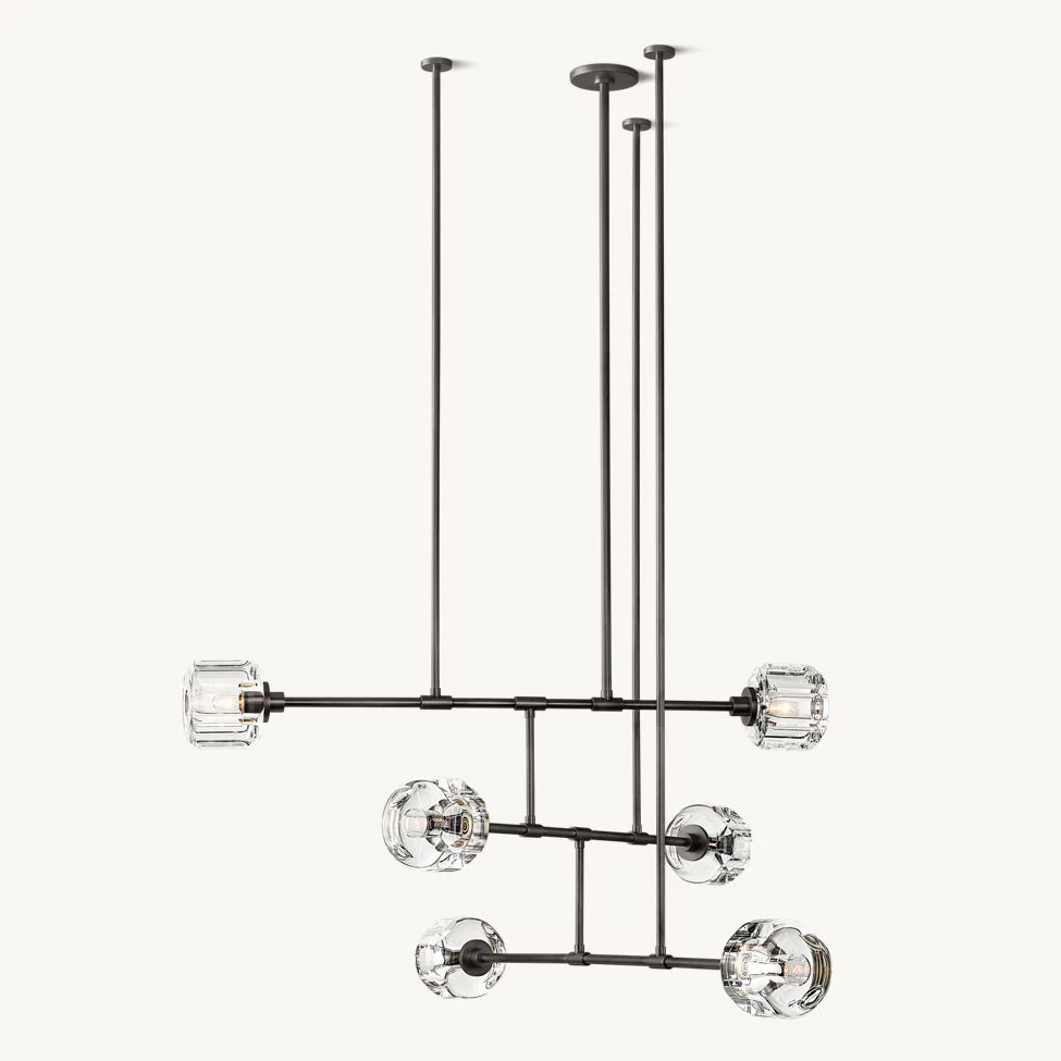 Demaret Sculpted Crystal Mobile Round Chandelier 48"