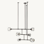 Demaret Sculpted Crystal Mobile Round Chandelier 48"