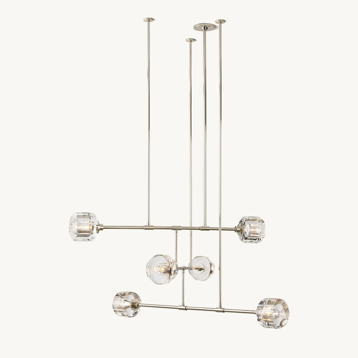 Demaret Sculpted Crystal Mobile Round Chandelier 48"