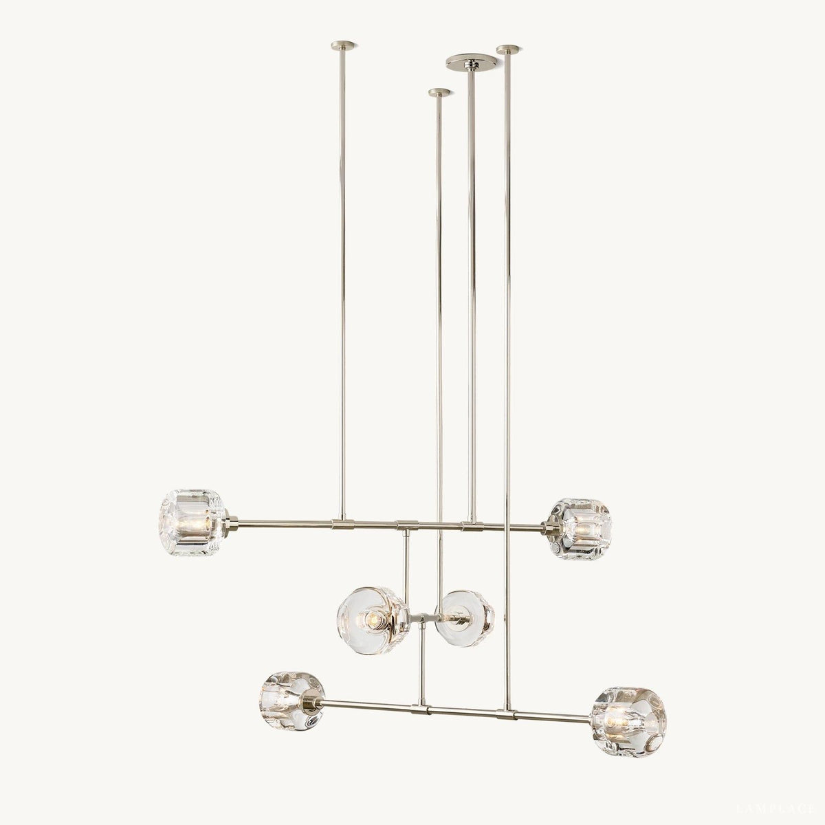 Demaret Sculpted Crystal Mobile Round Chandelier 48"