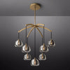 Hemisphere Delicate Crystal Round Chandelier 36"