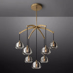 Hemisphere Delicate Crystal Round Chandelier 36"