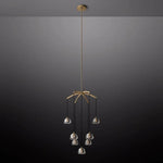 Hemisphere Delicate Crystal Round Chandelier 36"