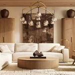 Hemisphere Delicate Crystal Round Chandelier 48"