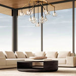 Hemisphere Delicate Crystal Round Chandelier 48"