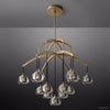 Hemisphere Delicate Crystal Round Chandelier 48"