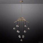 Hemisphere Delicate Crystal Round Chandelier 48"