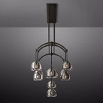 Hemisphere Delicate Crystal Linear Chandelier 54"